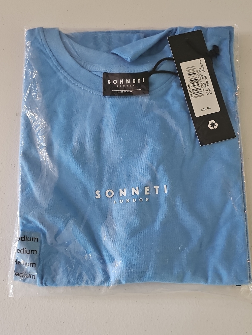 London Men’s Sky Blue Logo T‑Shirt